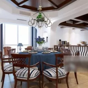 Chinese Modern Restaurant Interior Scene 3d model