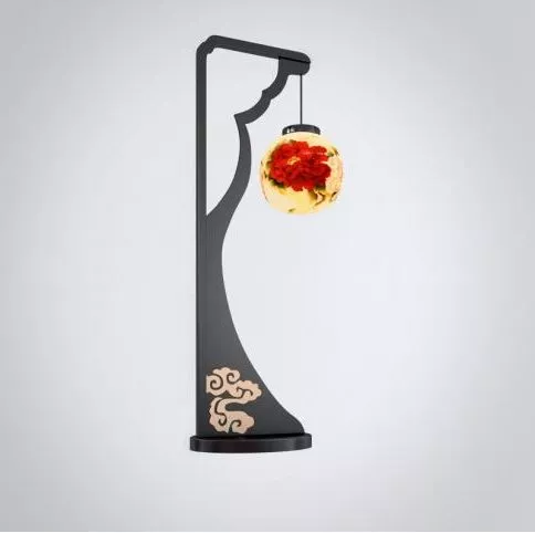Chinese Retro Round Shade Floor Lamp 3d model Chinese Retro Round Shade Floor Lamp 3d model