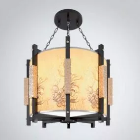 Chinese Round Octagonal Chandelier 3d model