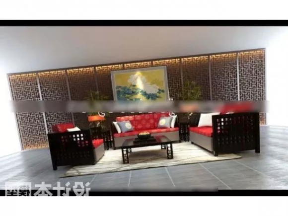 Antique Camel Sofa With Small Cushion 3d model