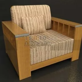 Solid Wood Sofa 3d model