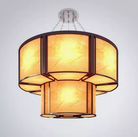 Chinese Round Shaped Ceiling Lamp 3d model Chinese Round Shaped Ceiling Lamp 3d model