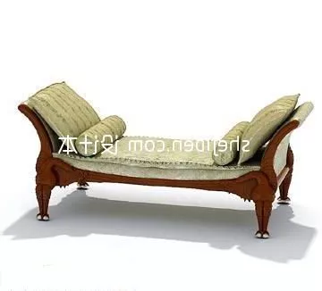 Bag Chair Red Textile 3d model