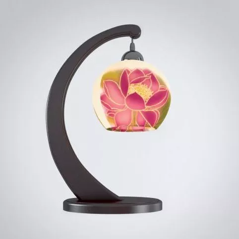 Chinese Curved Floor Lamp 3d model Chinese Curved Floor Lamp 3d model