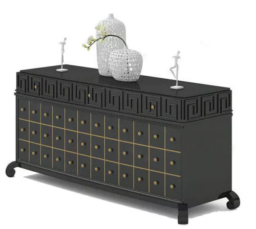Antique Black Cabinet With Decorating 3d model Antique Black Cabinet With Decorating 3d model