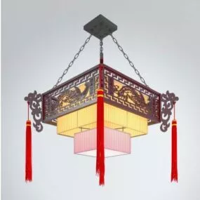 Chinese Style Square Chandelier 3d model