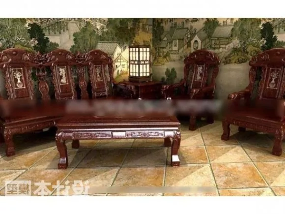 Chinese Table And Chair Traditional Style 3d model Chinese Table And Chair Traditional Style 3d model