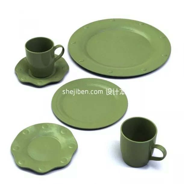 Tea Set With Teapot Cup 3d model