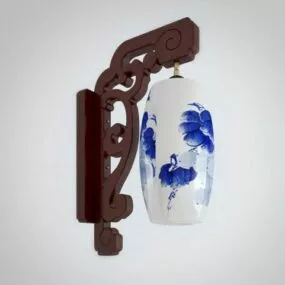 Chinese Wall Lamp Vintage Design 3d model