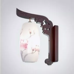 Chinese Wall Lamp Retro Style 3d model