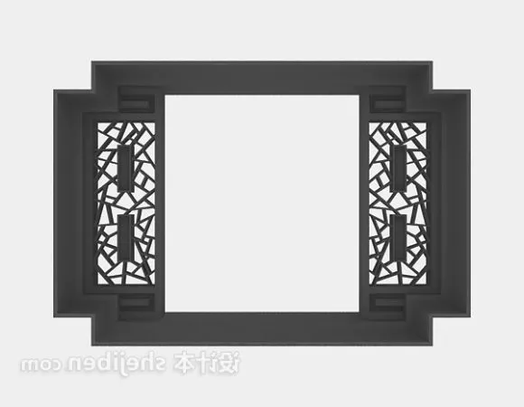 Glass Frame With Waterfall Effect 3d model