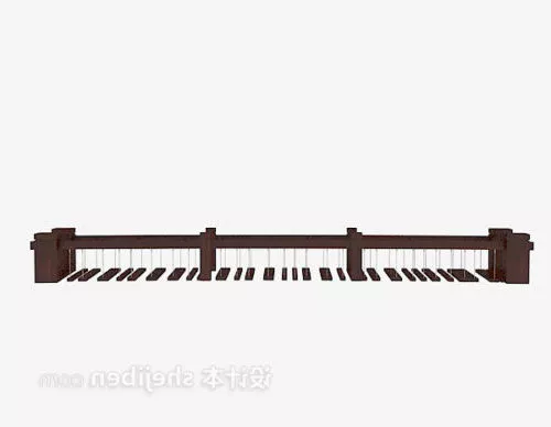 Little Bridge With Stone Pedestrian 3d model