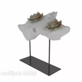 Tableware Wood Carving Ornament 3d model