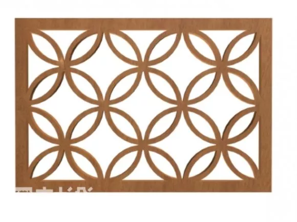 Plaster Frame Line Pattern 3d model