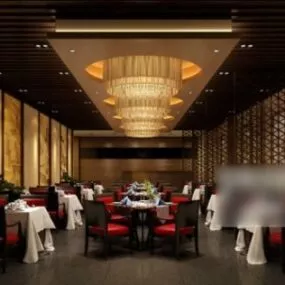 Chinese Wedding Restaurant 3d model