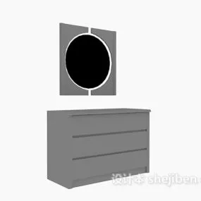 Classic Chinese Dresser Makeup Table 3d model
