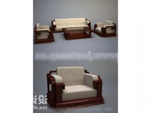 Curved Loveseat 3d model