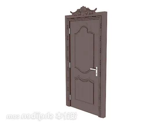 Door With Inside Window 3d model