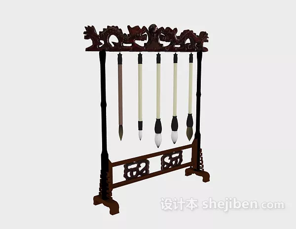 Chinese Pen Holder Stand 3d model Chinese Pen Holder Stand 3d model