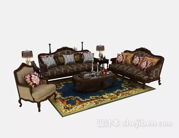 Sofa Upholstered 3d model