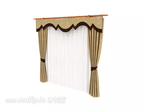 Curtain Classic Two Layers 3d model