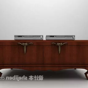 Classic Style Wood Tv Cabinet 3d model