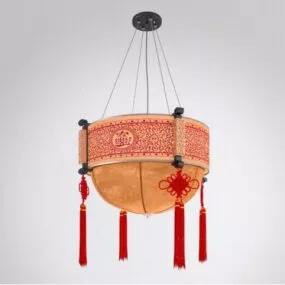 Classic Style Paper Chandelier 3d model