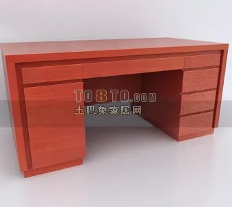 Dressing Table With Two Drawers 3d model