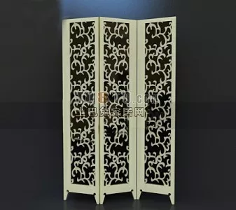 Collapse Screen Partition Divider 3d model