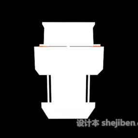 Classroom Podium White Painted 3d model