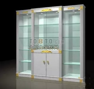 Luxury Bedside Cabinet For Bedroom 3d model