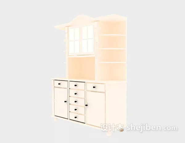 Luxurious Locker Greyv With Triangle Pattern 3d model
