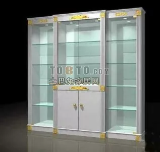 White Closet Cabinet 3d model