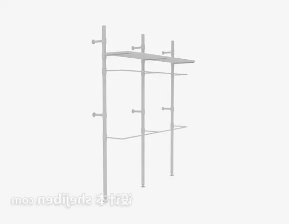 Modern Square Shelf 3d model