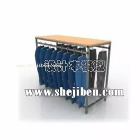 Clothes Shelf Furniture 3d model