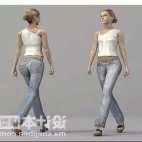 Fashion Girl Walking 3d model