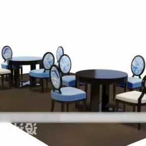 Chinese Coffee Table And Chair 3d model