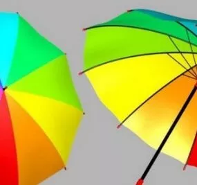 Colorful Umbrella 3d model