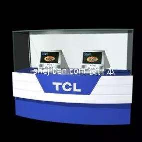 Reception Commercial Booth Support Desk 3d model