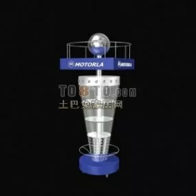 Commercial Booth Cone Shape 3d model