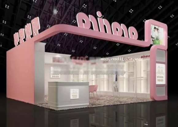 Exhibition Showroom Curved Gate 3d model