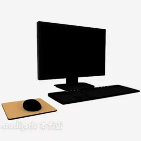 Black Lcd Computer 3d model
