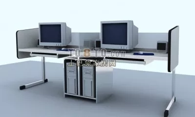 Glass Table With Carved Decorative 3d model