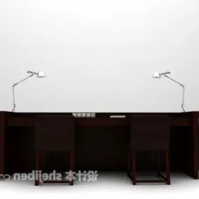 Conference Table With Lamp 3d model