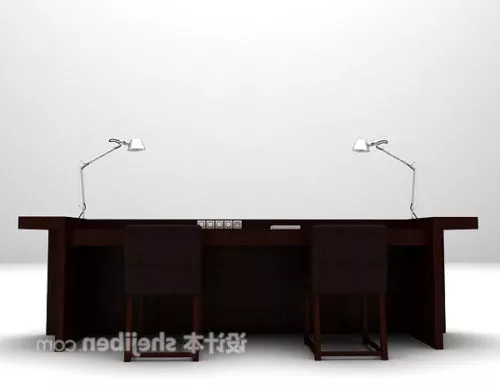 Conference Table With Lamp 3d model Conference Table With Lamp 3d model