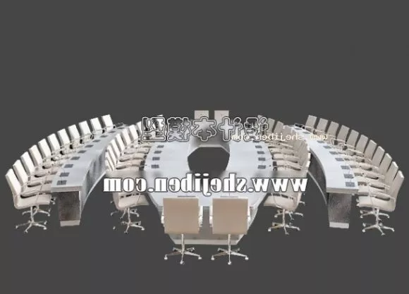 Large Conference Table And Chair Furniture 3d model Large Conference Table And Chair Furniture 3d model