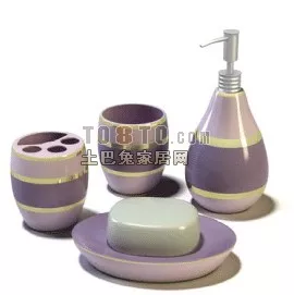 Cosmetics, Bottles, Soap Boxes 3d model