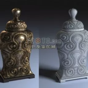 Chinese Craft Vase 3d model