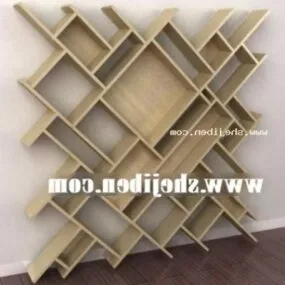 Creative Bookcase Wood Furniture 3d model