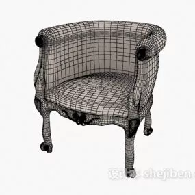 European Sofa Armchair Vintage Style 3d model